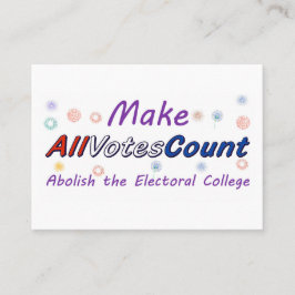Haz que todos los votos cuenten, tarjetas de inser