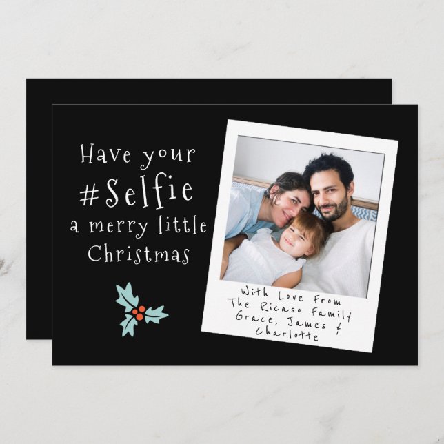 Haz que tu selfie sea una tarjeta de Navidades peq (Anverso / Reverso)