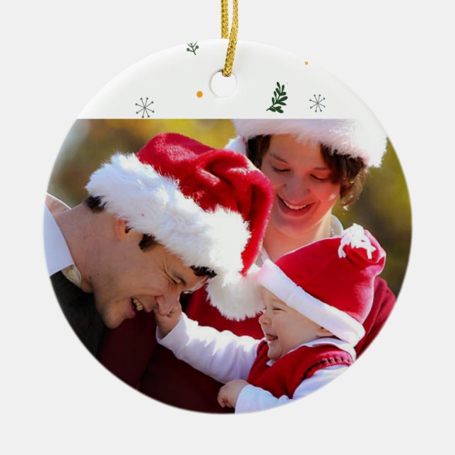 Haz que tus propios Navidades de ornamentos fotogr (Frente)