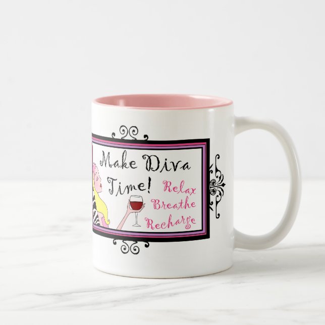 "Haz tiempo de diva" / Tazas relajantes (Derecha)