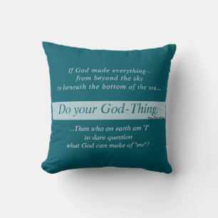 Haz Tu Cosa Almohada de 16x16 de dos caras