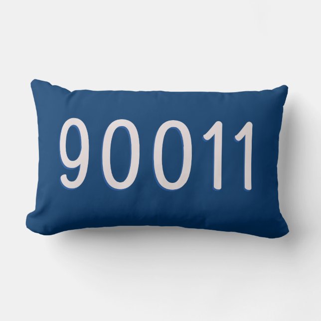 Haz tu propia almohada de código postal azul marin (Anverso)
