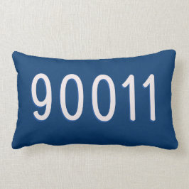 Haz tu propia almohada de código postal azul marin