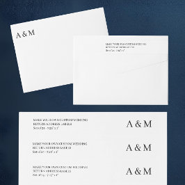 Haz tu propia dirección de devolución de boda pers