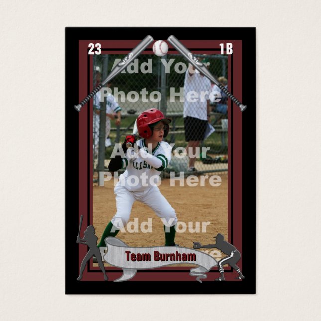 Haz tu propia tarjeta de béisbol (Frente)