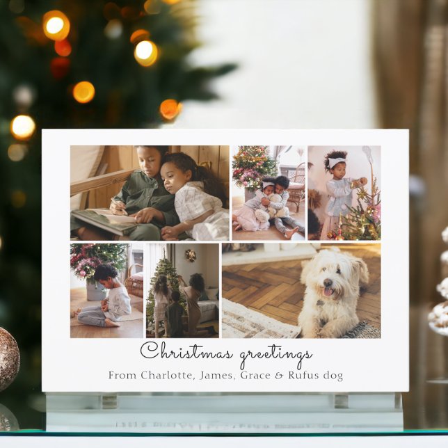 Haz tu propia tarjeta personalizada de Collage de  (Make Your Own Photo Collage Personalized Card for Christmas or other occasions from Ricaso)