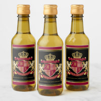 Haz tu propio escudo de armas rojo oro blema de le