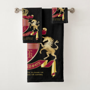 Haz tu propio escudo de armas rojo oro emblema de 