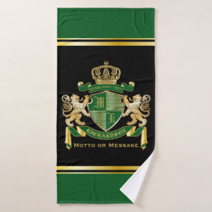 Haz tu propio escudo de armas verde León de Oro