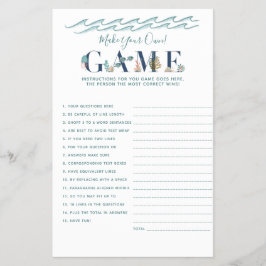 Haz tu propio juego bajo el volante de Baby Shower
