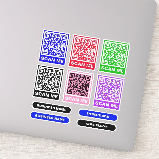 Haz un código QR moderno y colorido - 6 pegatinas  (Detalle)