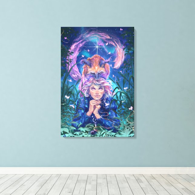Haz un deseo con Magicfox - arte de fantasía (Insitu (piso de madera))