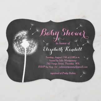 ¡Haz un deseo! Invitación a Baby Shower (rosa)