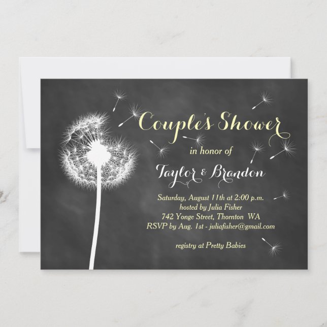 ¡Haz un deseo! Invitación de la pareja a Baby Show (Anverso)