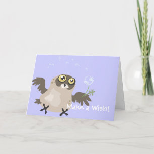 ¡Haz un deseo! Tarjeta de felicitación Owl