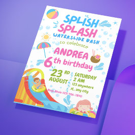 ¡Haz un Splash! Invitación de cumpleaños del Fiest