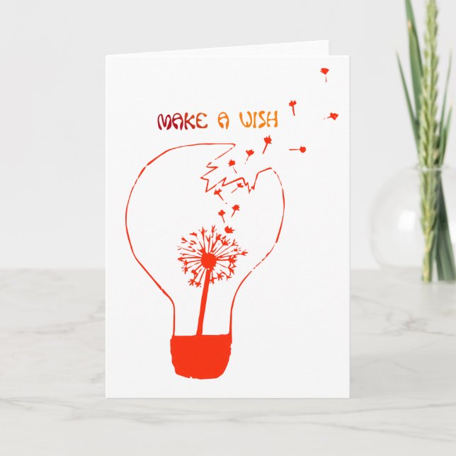 Haz una tarjeta de cumpleaños de deseo. Resumen de (Anverso)