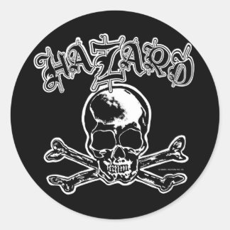 HAZARD ROUND PEGATINA