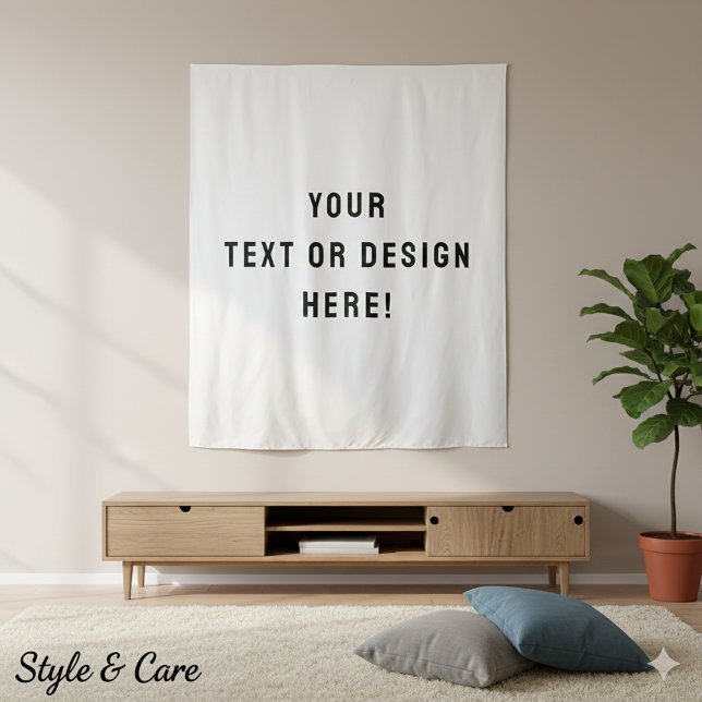 Hazlo tuyo - Tapiz blanco Personalizado XL (Make It Yours – XL Custom White Tapestry)