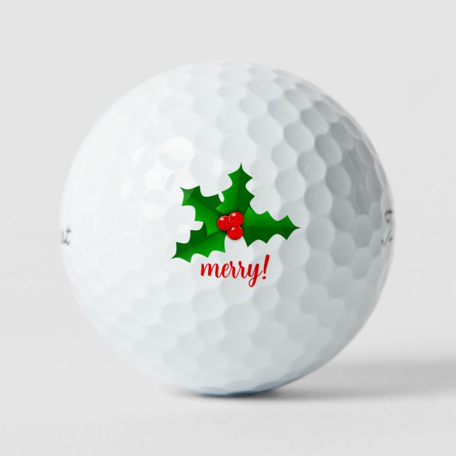 ¡Hazlo una bola de Navidades de Merry Golf! (Anverso)