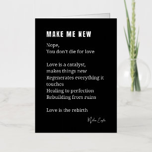 Hazme Nuevo Amor Ánimo poema poesía