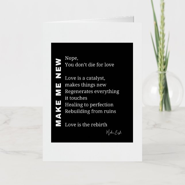 Hazme nuevo amor Poesía de animar (Anverso)