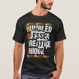HBCU Humildemente bendecida creativa camiseta únic
