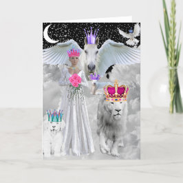 He aquí que el novio viene con la tarjeta de felic