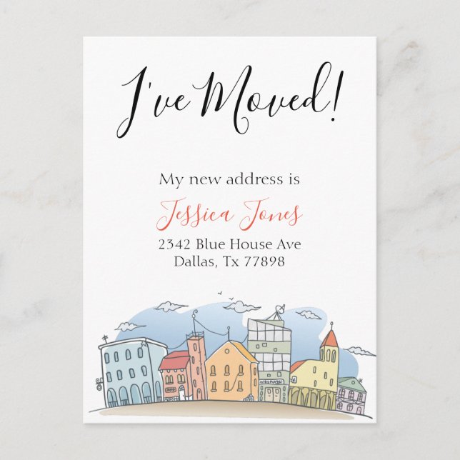 He cambiado de domicilio Anuncio de nueva direcció (Anverso)