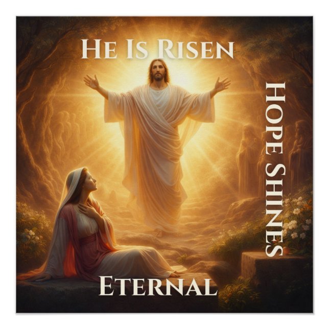 He Is Risen Christian Poster (Anverso)