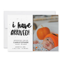 He llegado el anuncio del nacimiento de un niño fo