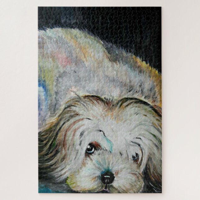 He mi Mascota Jigsaw Puzzle Dog Pintura (Vertical)