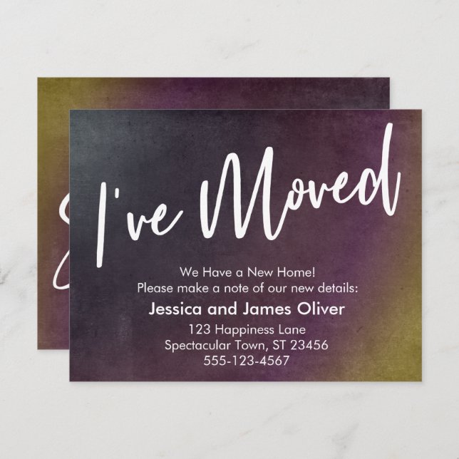 He movido la Invitación de Grunge multicolor (Anverso / Reverso)