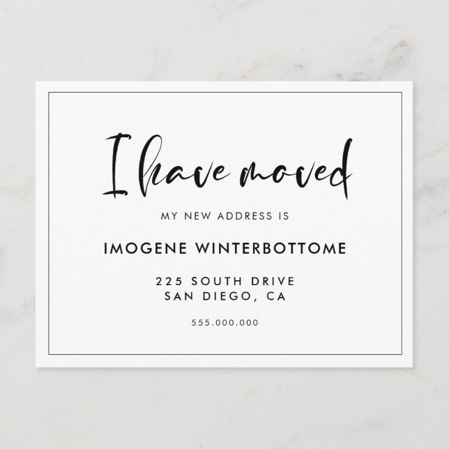 He movido la moderna invitación tipográfica (Anverso)