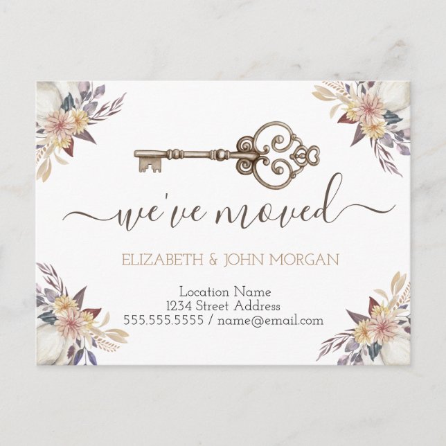 He movido las flores de clave nueva Invitación de  (Anverso)