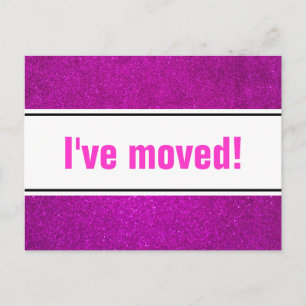 He movido tarjetas postales con purpurina rosa fal