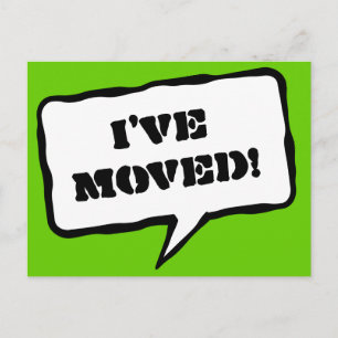 He movido tarjetas postales de mudanza para nueva 