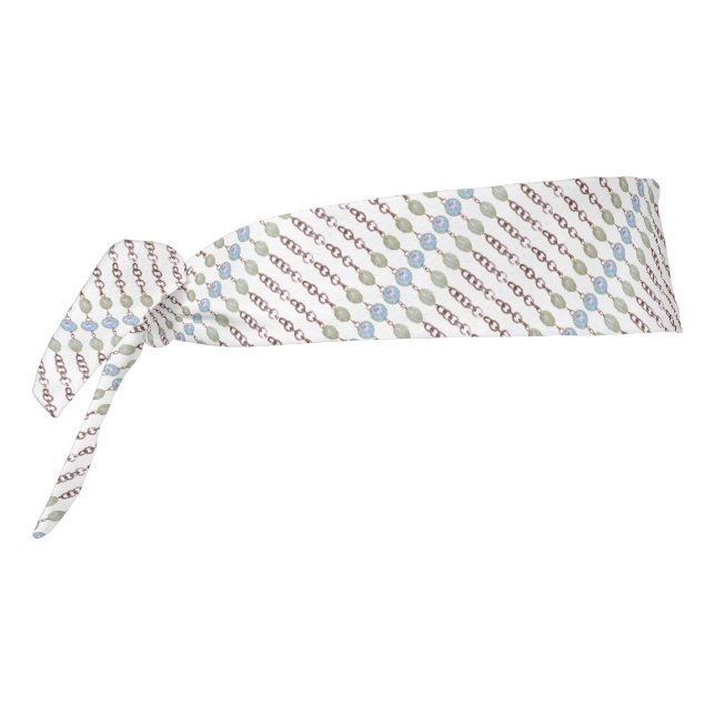 HeadBand - Cadenas de cobre y cuentas de vidrio (Girar 270)
