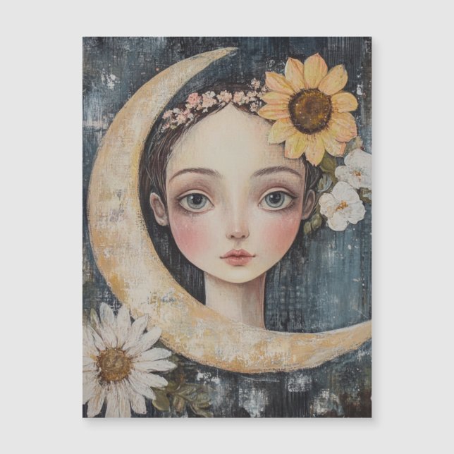 Headdress y Crescent Moon florales 4 (Anverso)