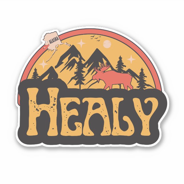 Healy, Alaska Pegatina (Anverso)