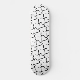 Heart 23™ Tabla de skate blanca y negra