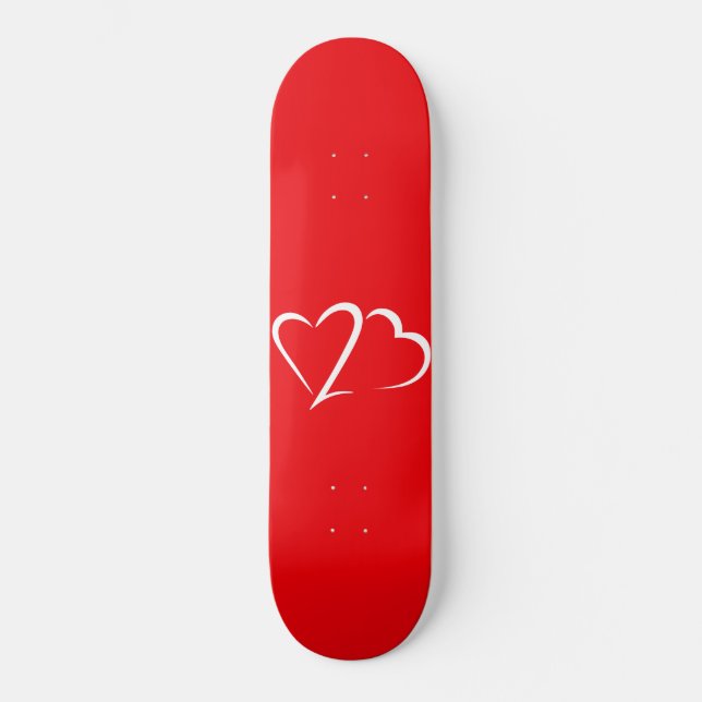 Heart 23™ Tabla de skate Red y White (Anverso)
