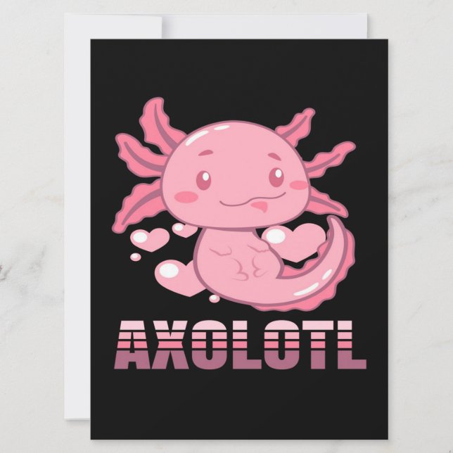 Heart Axolotl | personalizado Cute Axolotl (Anverso)