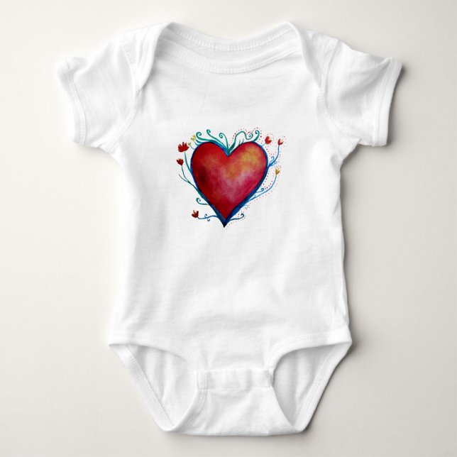 Heart Baby Jersey Bodysuit (Anverso)