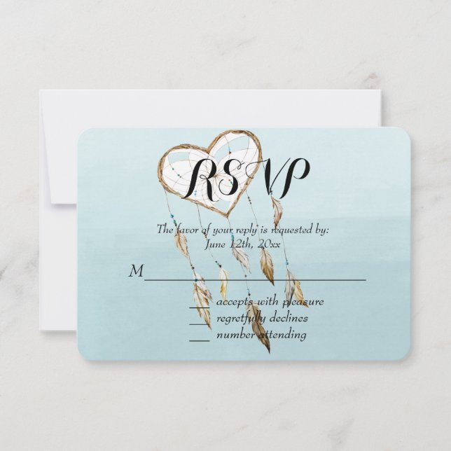 Heart Dream Catcher RSVP (Anverso)