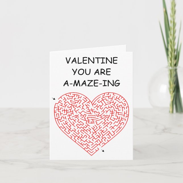 Heart Maze - Tarjeta Día de San Valentín (Anverso)