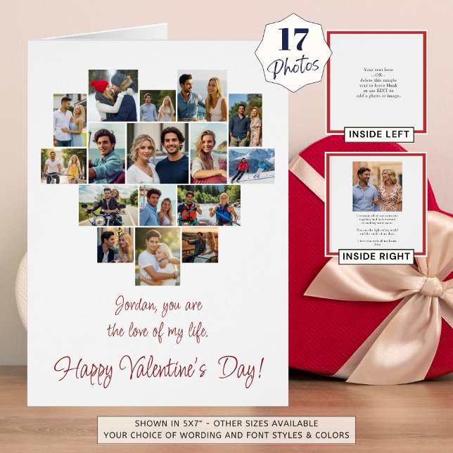 Heart Shaped Photo Collage Custom Valentines Day (Subido por el creador)