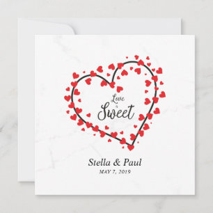Heart with Hearts Love is Sweet Quote Design