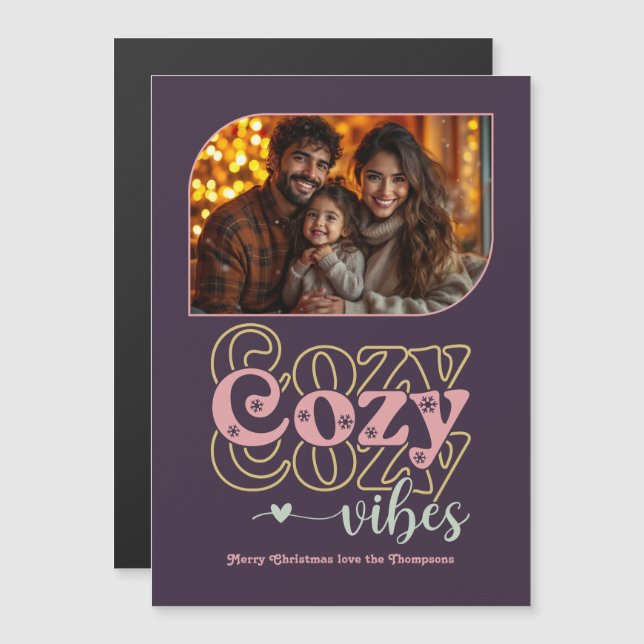 Hearthstone Plum Holiday Keepsake Christmas Photo (Anverso/Reverso)