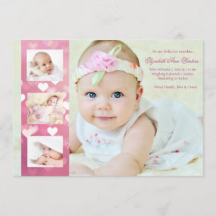 Hearts-A-Plenty - Anuncio de nacimiento de foto